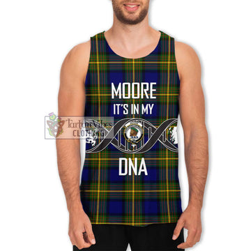 Moore Tartan Men's Tank Top with Family Crest DNA In Me Style Men - Tartan Vibes Clothing