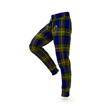 Moore Tartan Joggers Pants with Family Crest