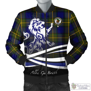 Moore Tartan Bomber Jacket with Alba Gu Brath Regal Lion Emblem Unisex - Tartan Vibes Clothing