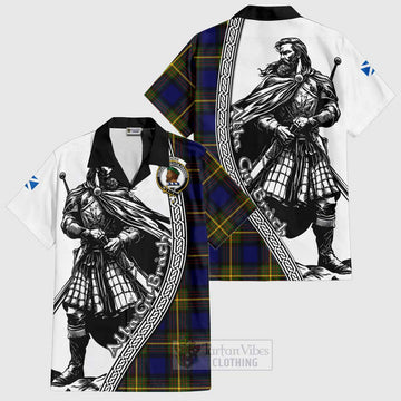 Moore Tartan Clan Crest Hawaiian Shirt with Highlander Warrior Celtic Style Kid - Tartan Vibes Clothing