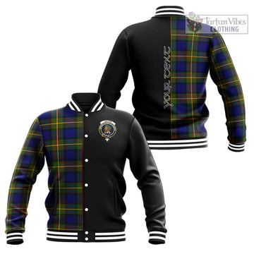 Moore Tartan Baseball Jacket with Family Crest and Half Of Me Style Unisex - Tartan Vibes Clothing