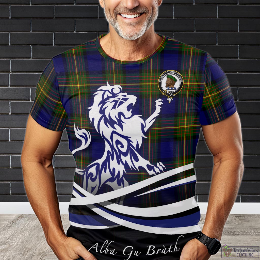 Moore Tartan T-Shirt with Alba Gu Brath Regal Lion Emblem Kid's Shirt - Tartan Vibes Clothing