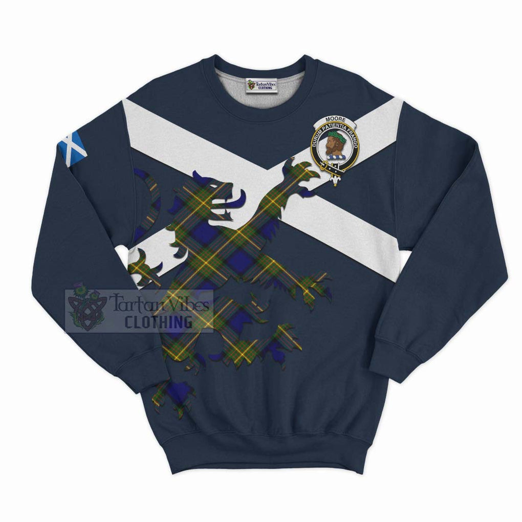 Moore Tartan Lion Rampant Sweatshirt Proudly Display Your Heritage with Alba Gu Brath and Clan Name Unisex - Tartan Vibes Clothing