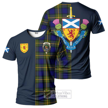 Moore Tartan T-Shirt Alba with Scottish Lion Royal Arm Half Style Kid's Shirt - Tartan Vibes Clothing