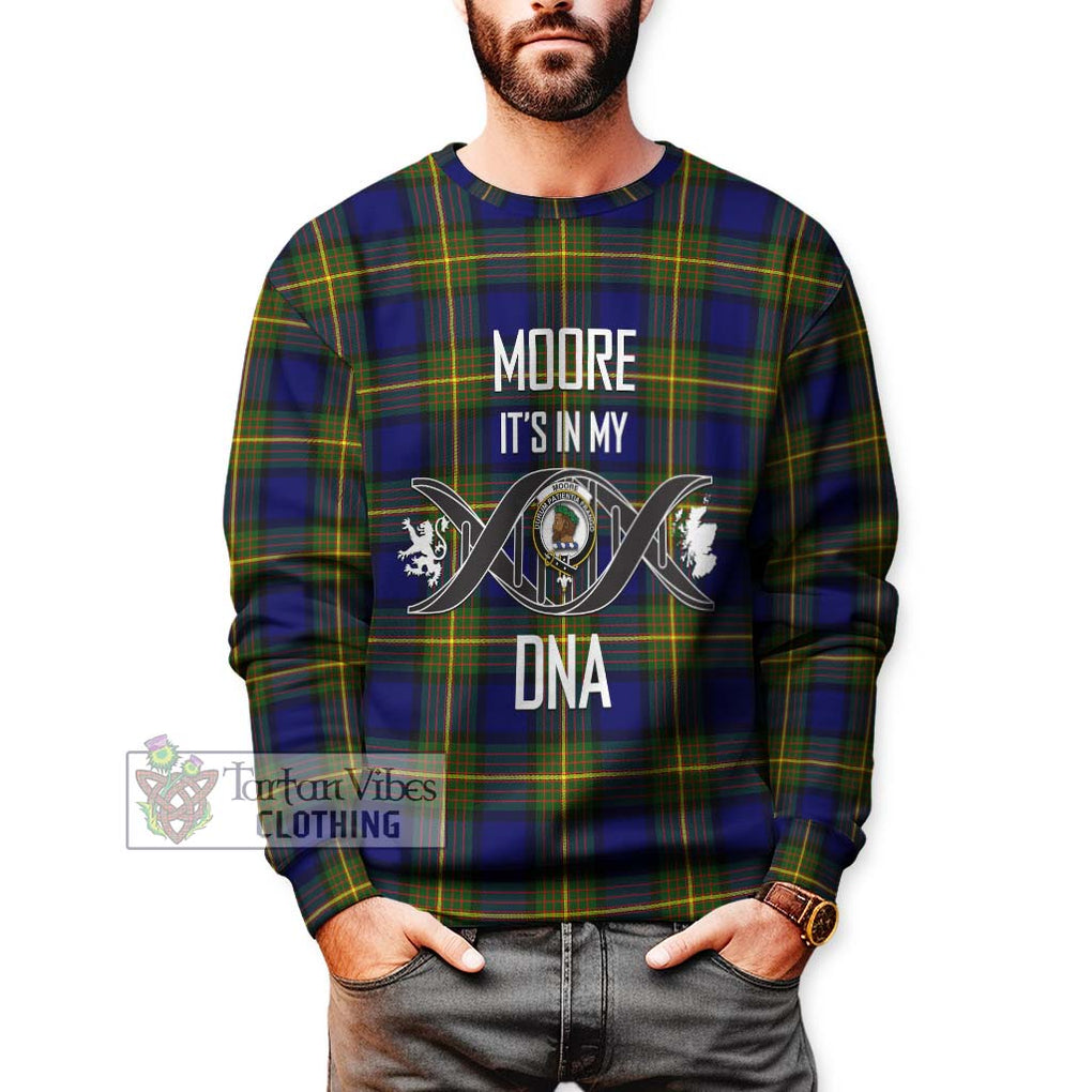 Moore Tartan Sweatshirt with Family Crest DNA In Me Style Unisex - Tartan Vibes Clothing