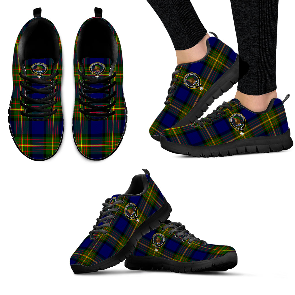 Moore Tartan Sneakers with Family Crest - Tartan Vibes Clothing