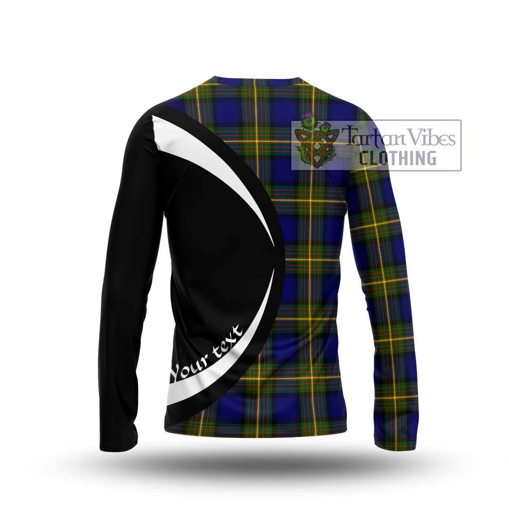 Moore Tartan Long Sleeve T-Shirt with Family Crest Circle Style - Tartan Vibes Clothing