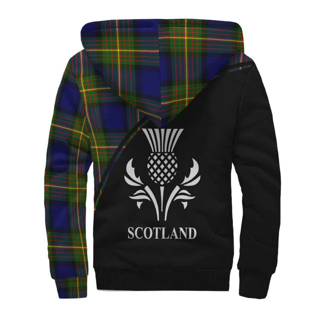 Moore Tartan Sherpa Hoodie with Family Crest Curve Style - Tartan Vibes Clothing