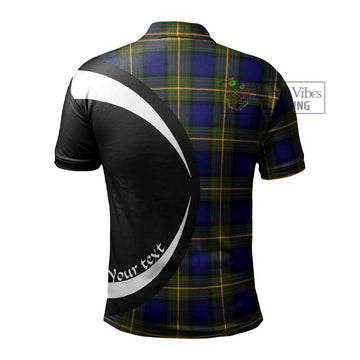 Moore Tartan Men's Polo Shirt with Family Crest Circle Style - Tartan Vibes Clothing