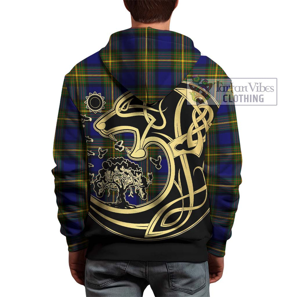 Moore Tartan Hoodie with Family Crest Celtic Wolf Style - Tartan Vibes Clothing