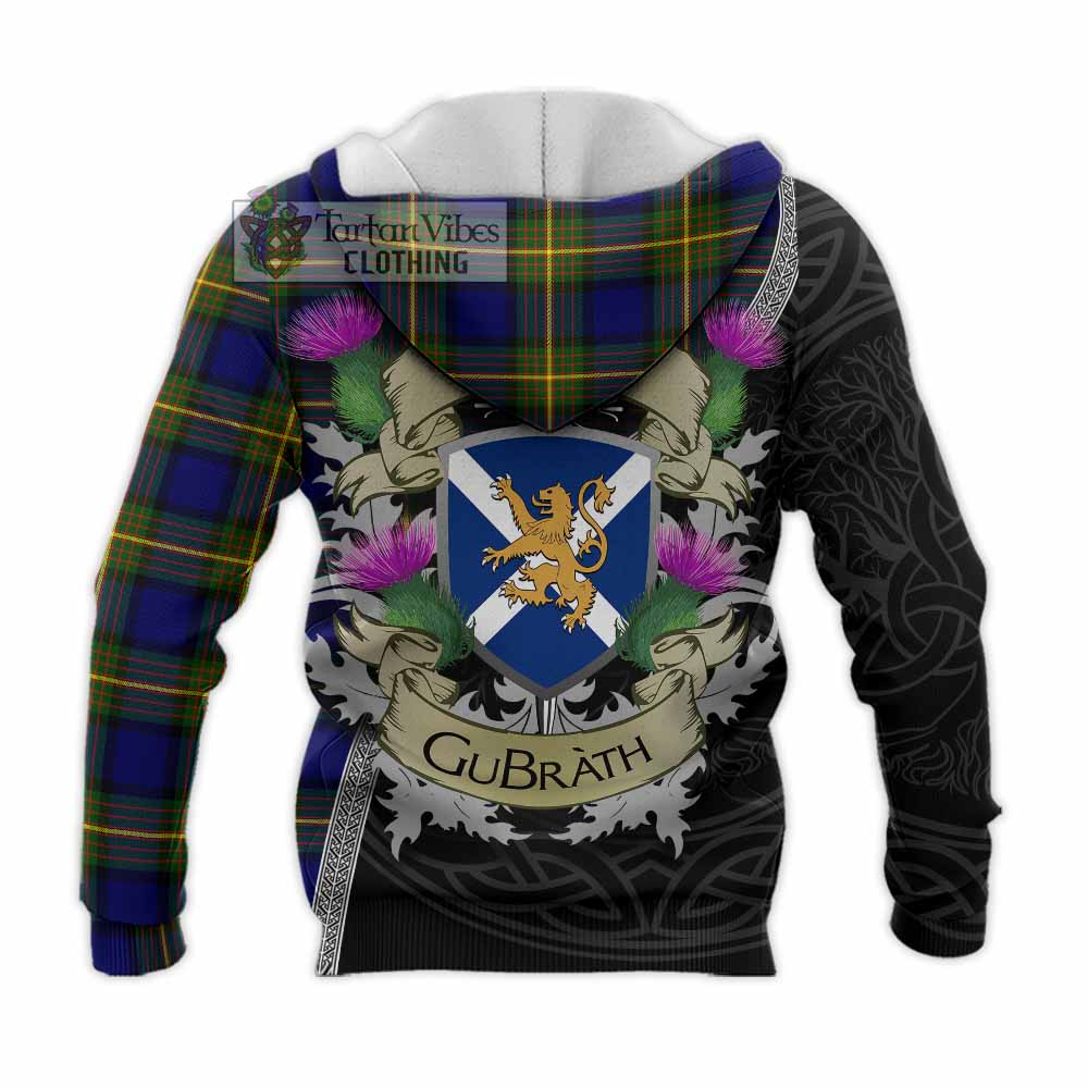 Moore Tartan Family Crest Knitted Hoodie Lion Rampant Royal Thistle Shield Celtic Inspired - Tartan Vibes Clothing
