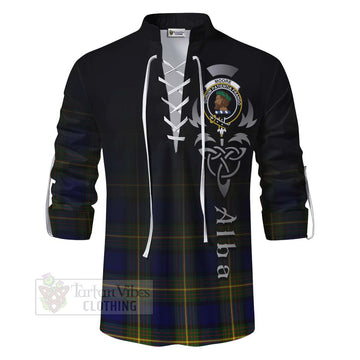 Moore Tartan Ghillie Kilt Shirt Featuring Alba Gu Brath Family Crest Celtic Inspired - Tartan Vibes Clothing