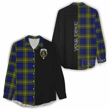 Moore Tartan Women's Casual Shirt with Family Crest and Half Of Me Style - Tartan Vibes Clothing
