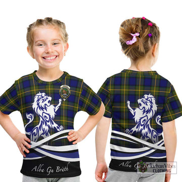 Moore Tartan Kid T-Shirt with Alba Gu Brath Regal Lion Emblem - Tartan Vibes Clothing