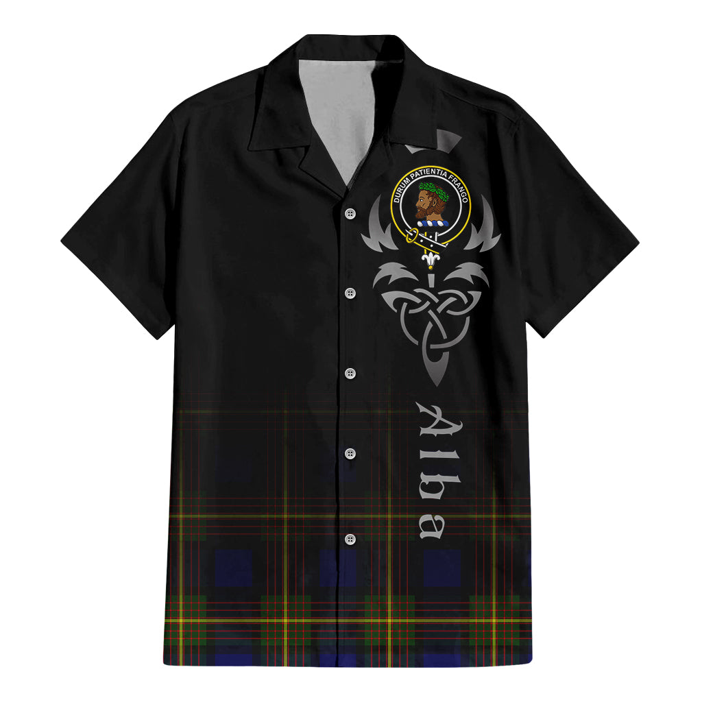 Moore Tartan Hawaiian Shirt Shirt Featuring Alba Gu Brath Family Crest Celtic Inspired - Tartan Vibes Clothing