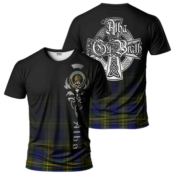 Moore Tartan T-Shirt Featuring Alba Gu Brath Family Crest Celtic Inspired - Tartan Vibes Clothing