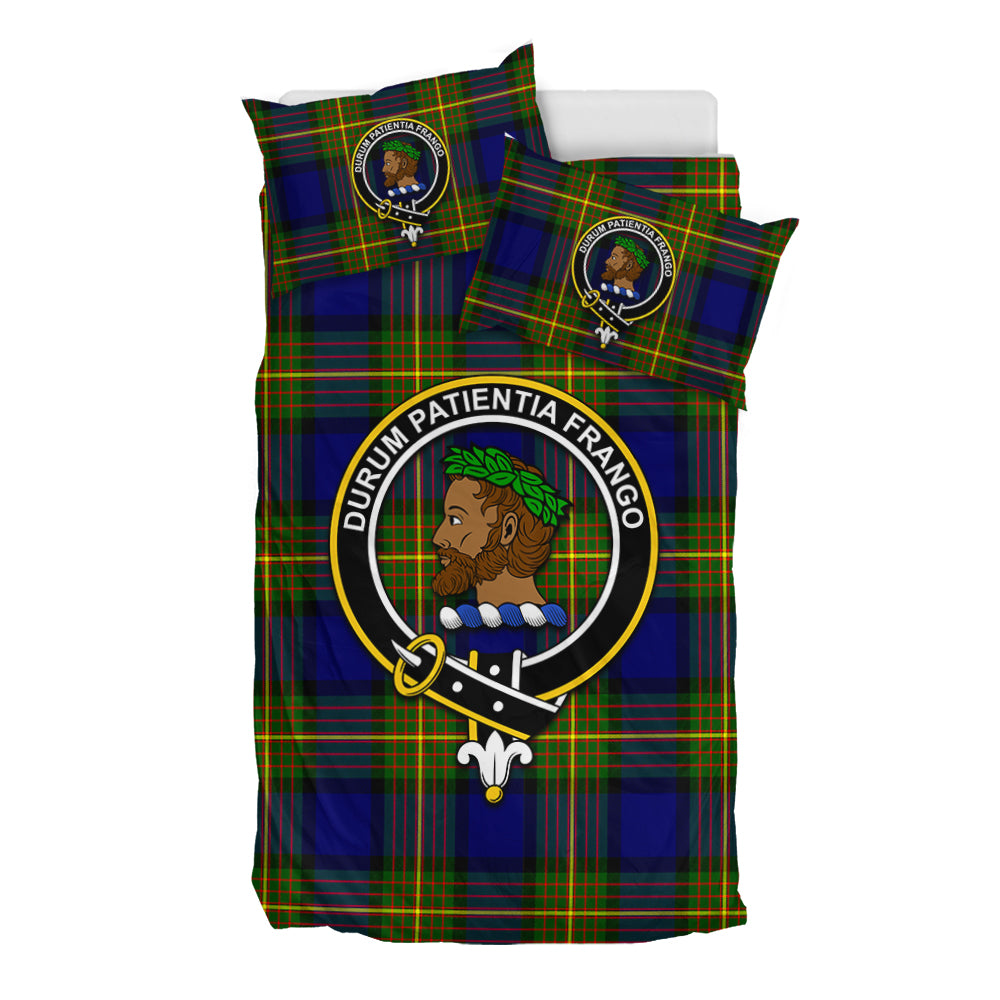 Moore Tartan Bedding Set with Family Crest - Tartan Vibes Clothing