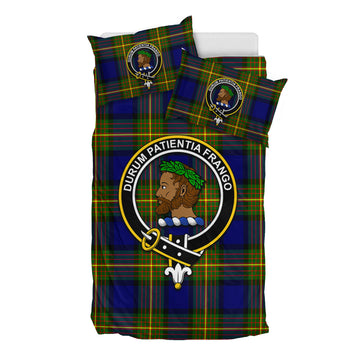 Moore Tartan Bedding Set with Family Crest - Tartan Vibes Clothing