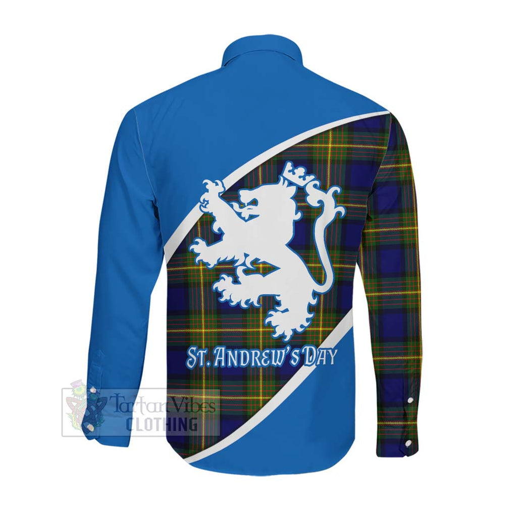 Moore Family Crest Tartan Long Sleeve Button Shirt Celebrate Saint Andrew's Day in Style Men's Shirt - Tartan Vibes Clothing