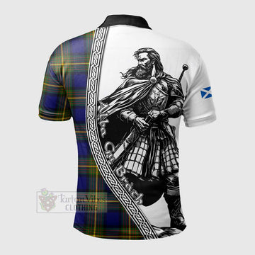 Moore Tartan Clan Crest Polo Shirt with Highlander Warrior Celtic Style - Tartan Vibes Clothing