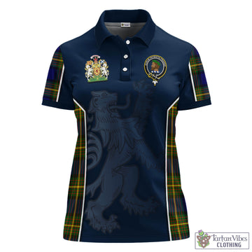 Moore Tartan Women's Polo Shirt with Family Crest and Lion Rampant Vibes Sport Style