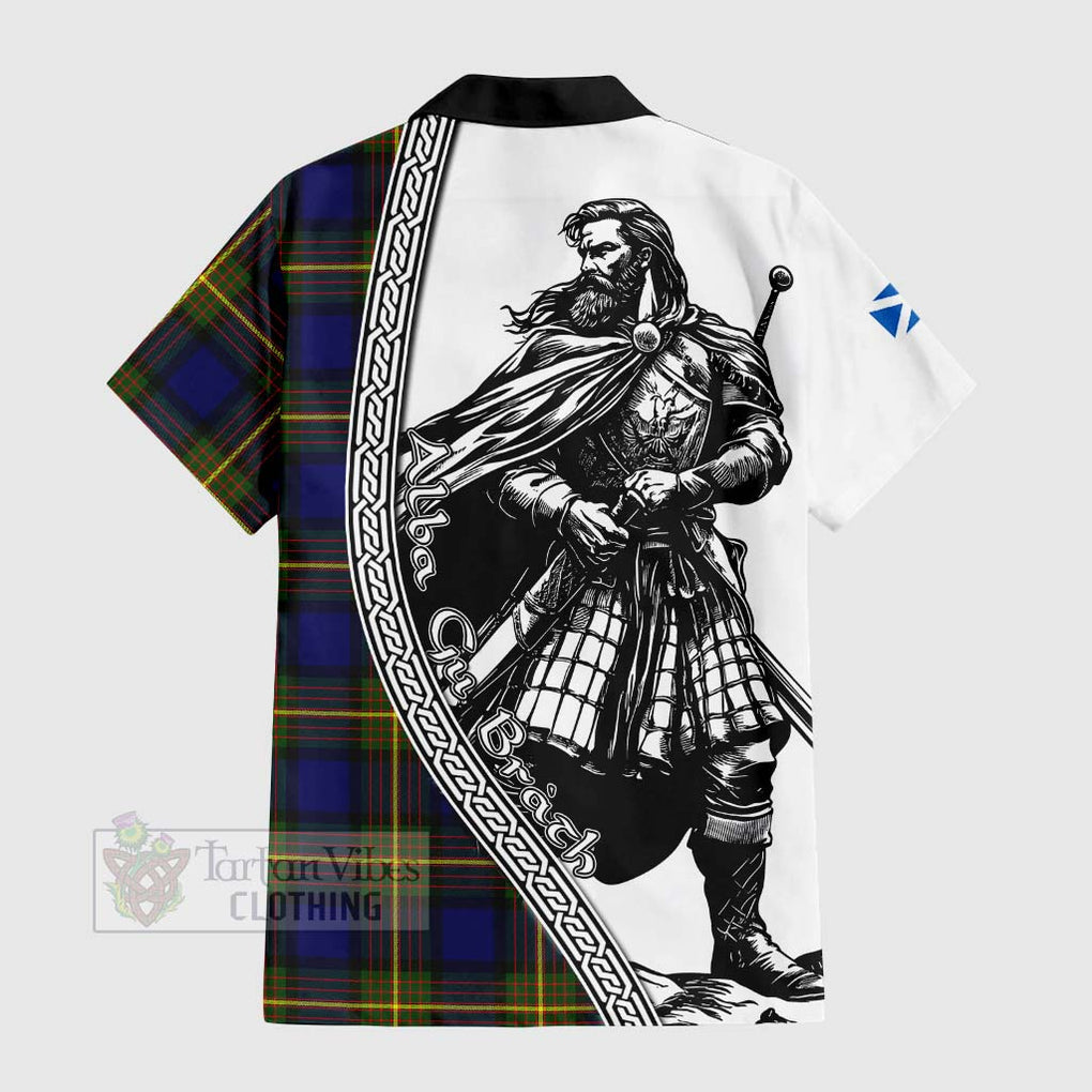 Moore Tartan Clan Crest Hawaiian Shirt with Highlander Warrior Celtic Style - Tartan Vibes Clothing