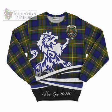 Moore Tartan Sweatshirt with Alba Gu Brath Regal Lion Emblem - Tartan Vibes Clothing