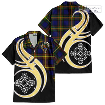 Moore Tartan Hawaiian Shirt with Family Crest and Celtic Symbol Style - Tartan Vibes Clothing
