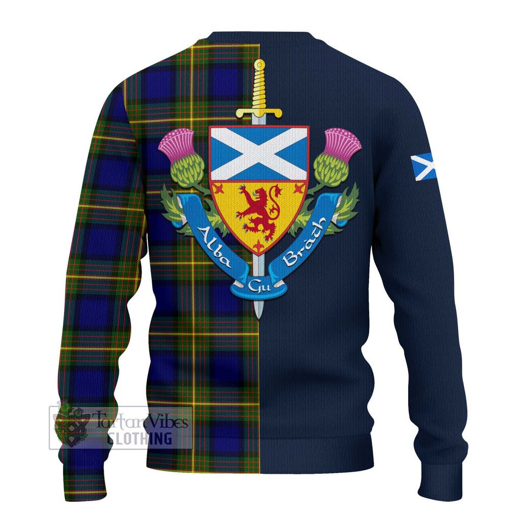 Moore Tartan Ugly Sweater Alba with Scottish Lion Royal Arm Half Style - Tartan Vibes Clothing