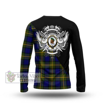 Moore Tartan Long Sleeve T-Shirt with Family Crest and Military Logo Style - Tartan Vibes Clothing