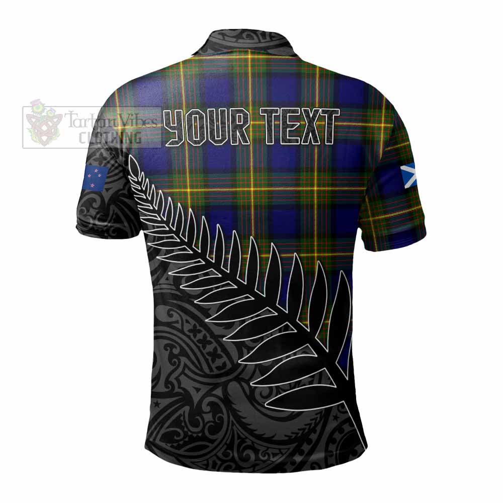 Moore Crest Tartan Polo Shirt with New Zealand Silver Fern Half Style - Tartan Vibes Clothing