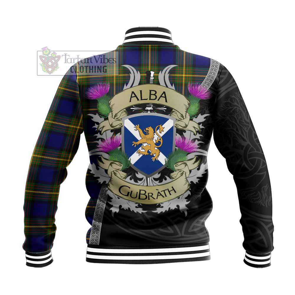 Moore Tartan Family Crest Baseball Jacket Lion Rampant Royal Thistle Shield Celtic Inspired - Tartan Vibes Clothing