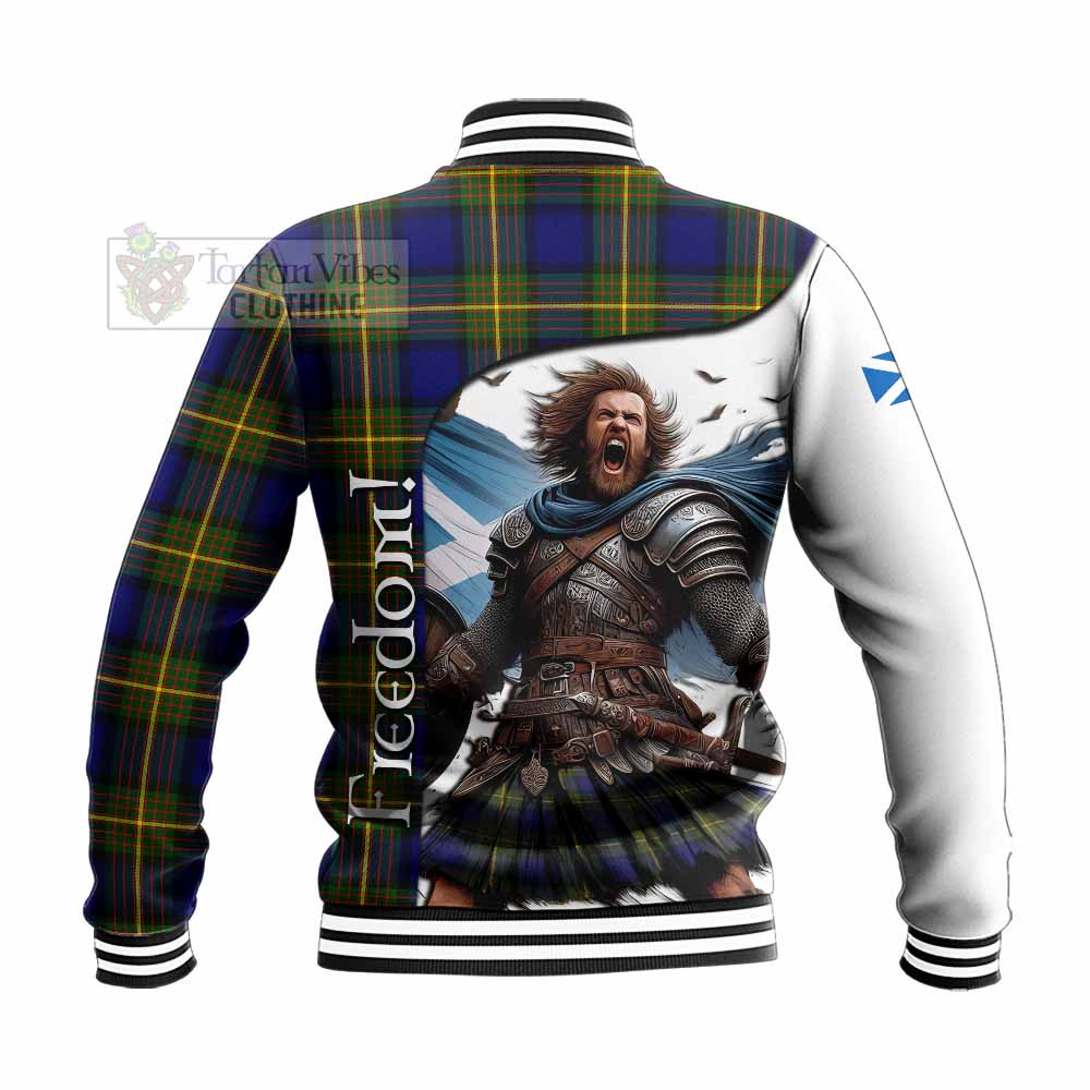 Tartan Vibes Clothing Moore Crest Tartan Baseball Jacket Inspired by the Freedom of Scottish Warrior