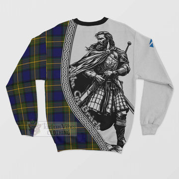 Moore Tartan Clan Crest Sweatshirt with Highlander Warrior Celtic Style - Tartan Vibes Clothing