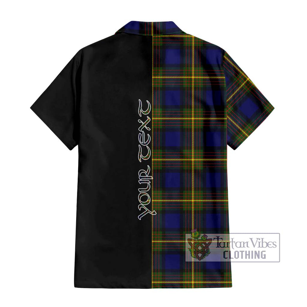 Moore Tartan Hawaiian Shirt with Family Crest and Half Of Me Style - Tartan Vibes Clothing