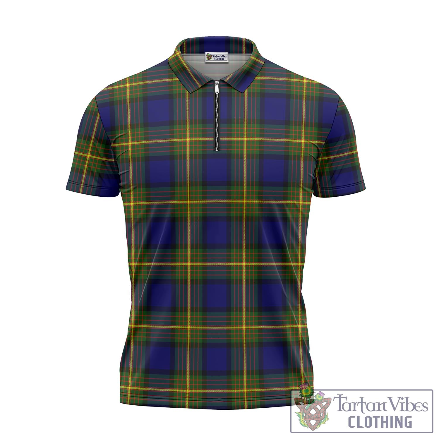 Moore Tartan Zipper Polo Shirt - Tartan Vibes Clothing