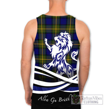 Moore Tartan Men's Tank Top with Alba Gu Brath Regal Lion Emblem - Tartan Vibes Clothing