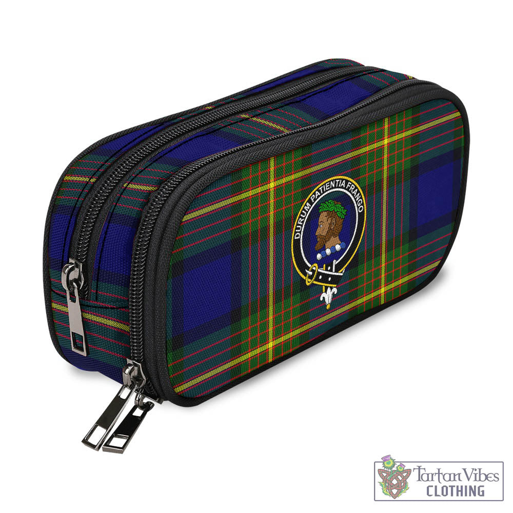 Moore Tartan Pen and Pencil Case with Family Crest - Tartan Vibes Clothing