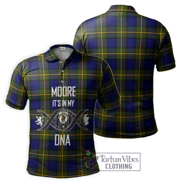 Moore Tartan Polo Shirt with Family Crest DNA In Me Style - Tartan Vibes Clothing
