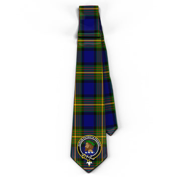 Moore Tartan Classic Necktie with Family Crest