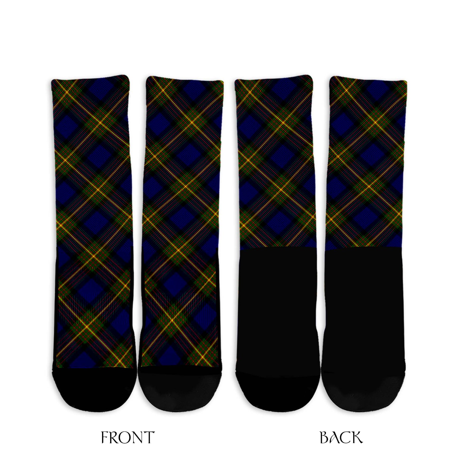 Moore Tartan Crew Socks Cross Style - Tartan Vibes Clothing