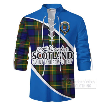 Moore Family Crest Tartan Ghillie Kilt Shirt Celebrate Saint Andrew's Day in Style - Tartan Vibes Clothing