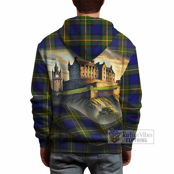 Moore Tartan Family Crest Hoodie with Scottish Ancient Castle Style - Tartan Vibes Clothing