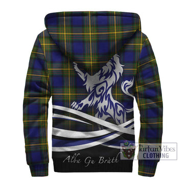 Moore Tartan Sherpa Hoodie with Alba Gu Brath Regal Lion Emblem - Tartan Vibes Clothing