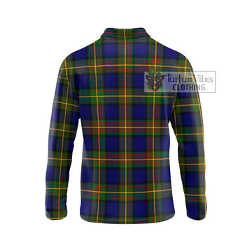 Moore Tartan Long Sleeve Polo Shirt with Family Crest DNA In Me Style - Tartan Vibes Clothing