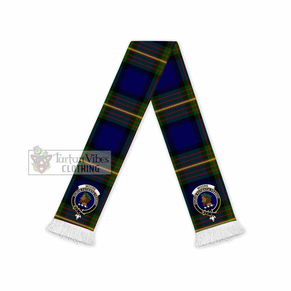 Moore Tartan Ruffneck Scarf with Family Crest - Tartan Vibes Clothing