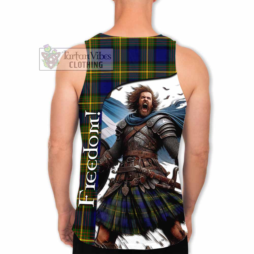 Moore Crest Tartan Men's Tank Top Inspired by the Freedom of Scottish Warrior - Tartan Vibes Clothing