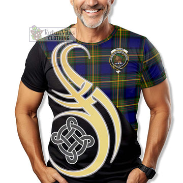 Moore Tartan T-Shirt with Family Crest and Celtic Symbol Style - Tartan Vibes Clothing
