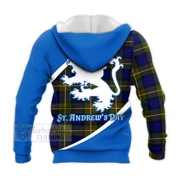 Moore Family Crest Tartan Knitted Hoodie Celebrate Saint Andrew's Day in Style - Tartan Vibes Clothing