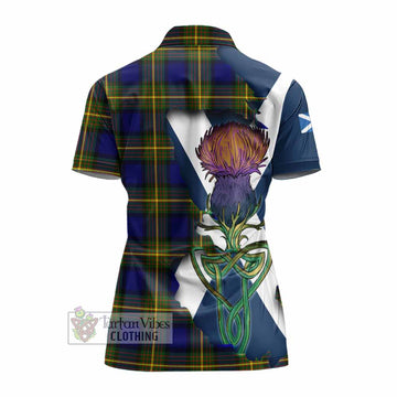 Moore Tartan Family Crest Women's Polo Shirt Scottish Thistle Celtic Inspired - Tartan Vibes Clothing